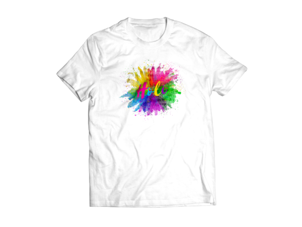 Custom Name Holi T-shirt || Personalize With Name / Logo || Design: Holi Splitter Splatter