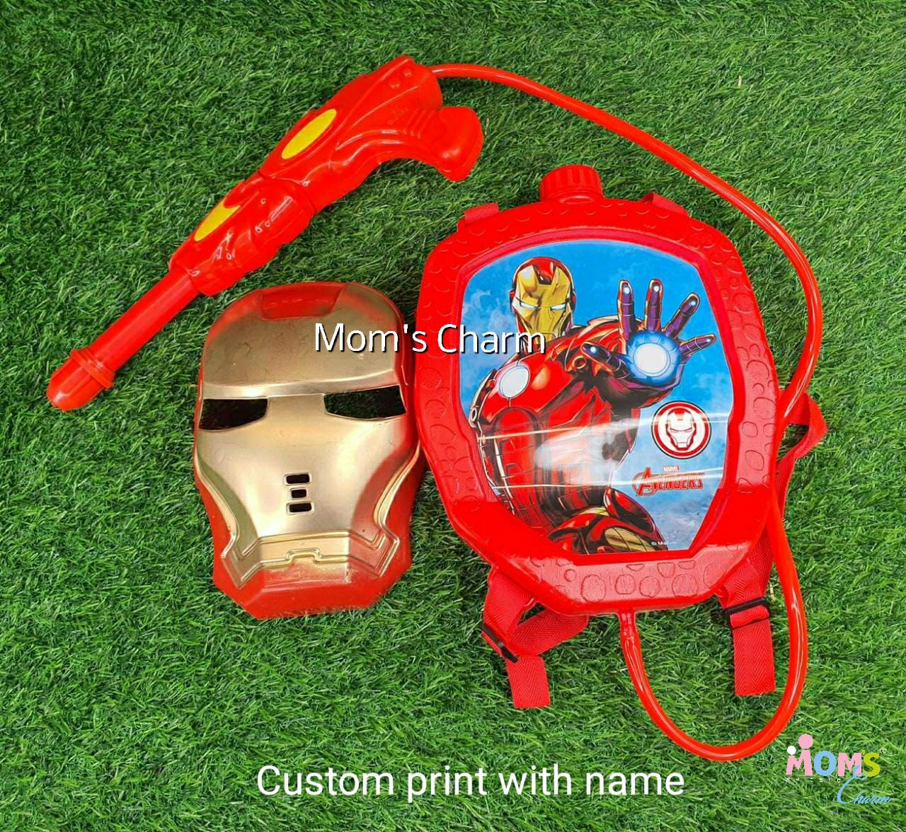 Personalized Ironman Pichkari - Detachable Mask