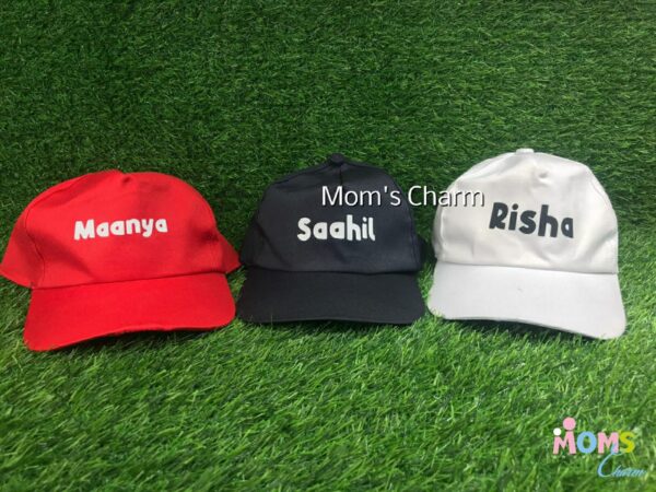 Caps  - Pack of 3 - Personalize with Name - Free size