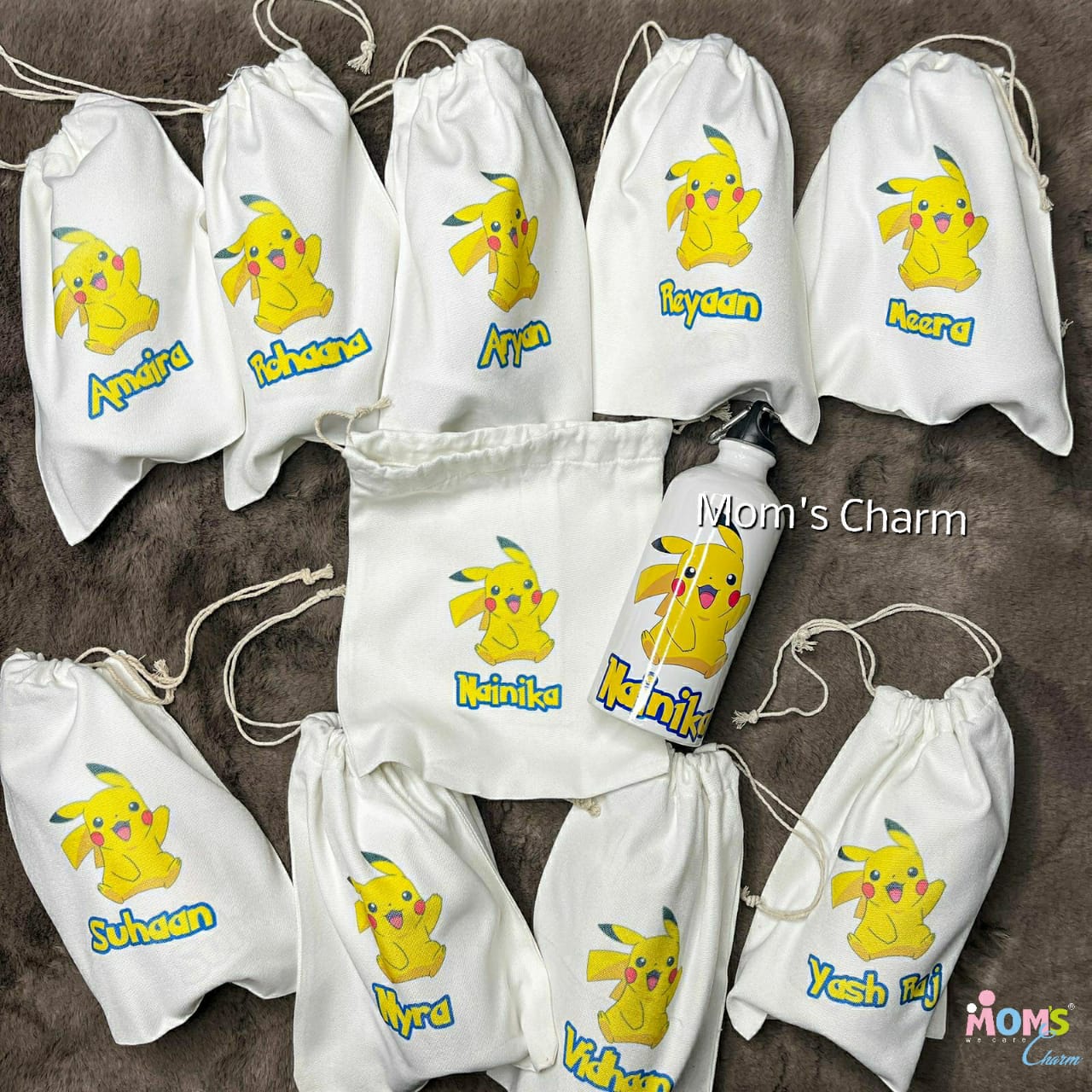 Pack of 3 - Personalize with Name - Pikachu - Empty Canvas Hangover Kit