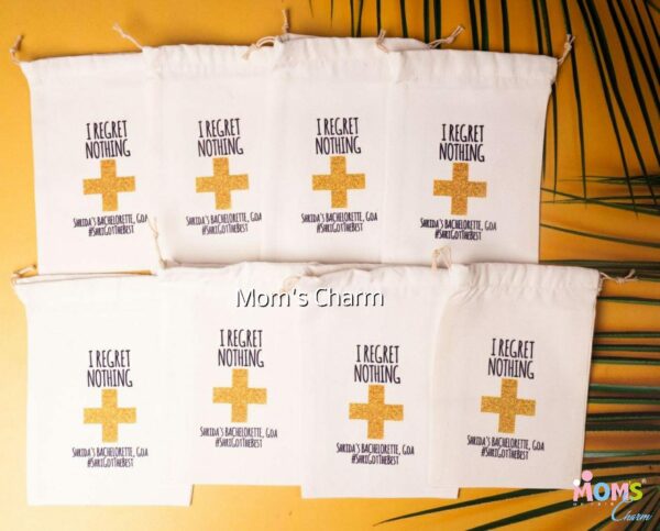Pack of 3 - Personalize with Name - I Regret Nothing # - Empty Canvas Hangover Kit