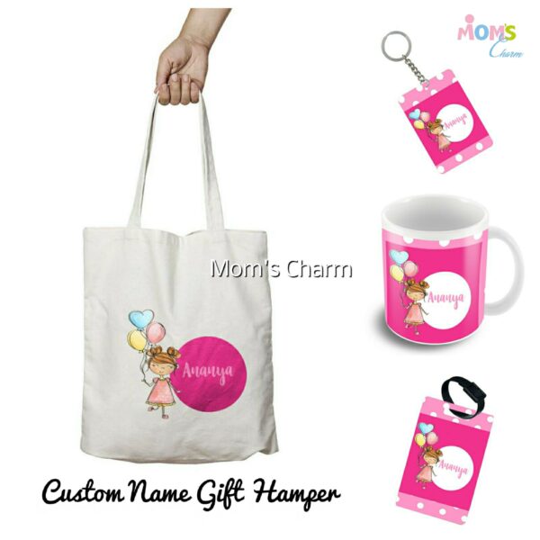 Baby Girl Tote Bag Gift Hamper - Personalized Combo
