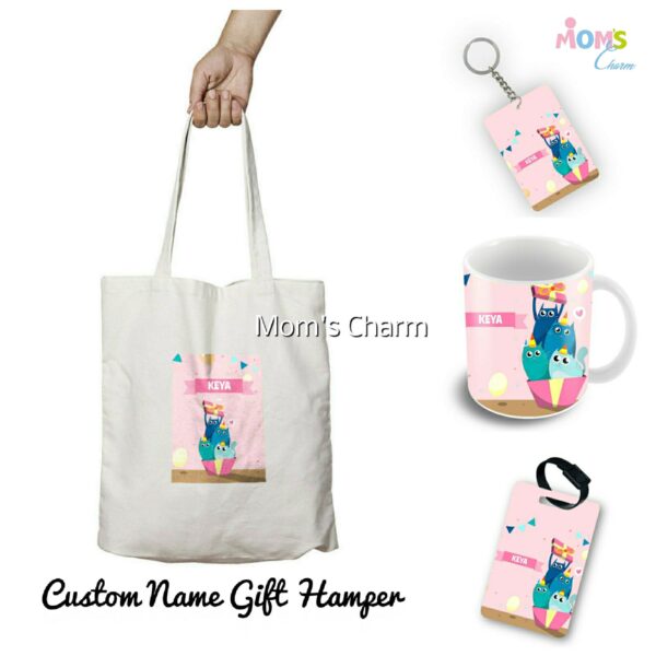 Birthday Cat Tote Bag Gift Hamper - Personalized Combo