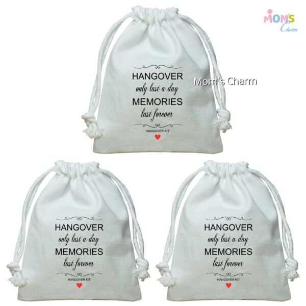 Pack of 3 - Personalize with Name - Hangover Memories - Empty Canvas Hangover Kit