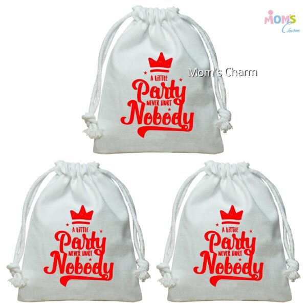 Pack of 3 - Personalize with Name - A Little Party  - Empty Canvas Hangover Kit