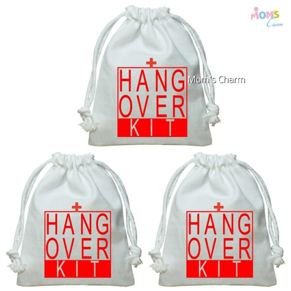 Pack of 3 - Personalize with Name - Hangover Plus - Empty Canvas Hangover Kit