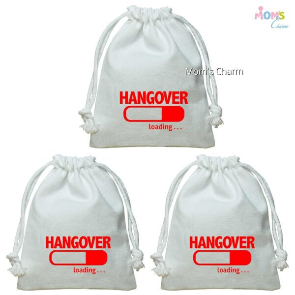 Pack of 3 - Personalize with Name - Battery Hangover - Empty Canvas Hangover Kit