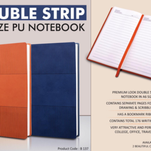 B137 –Double strip A6 size PU notebook