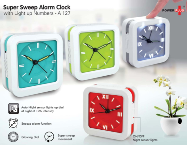 A127 – Super Sweep alarm clock with Light up numbers