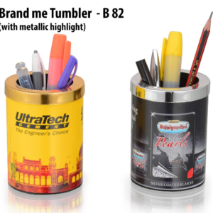 B82 –Brand me Tumbler with metallic highlight (Branding included) (MOQ: 200)