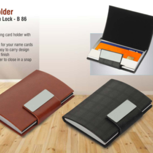 B86 –Card holder with clik on lock– Min 10 pcs