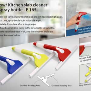 E165 – Window & Kitchen slab cleaner with spray bottle | Perfect wiper for car and kitchen
