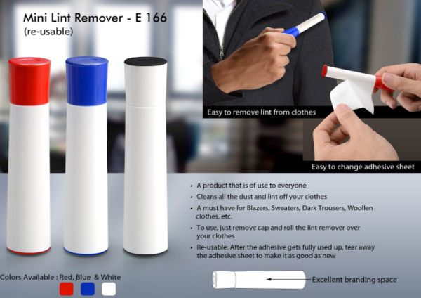 E166 – Mini Lint remover (re-usable)