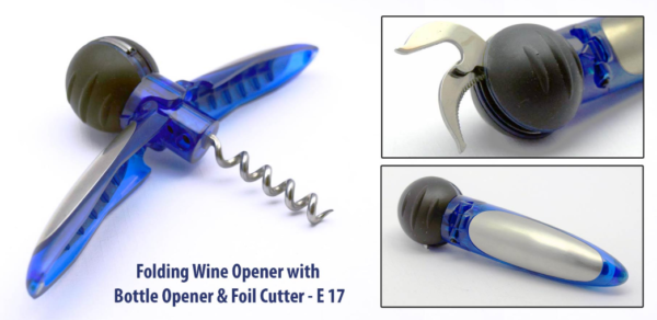 E17 – Wine Opener / Bottle Opener with Foil Cutter