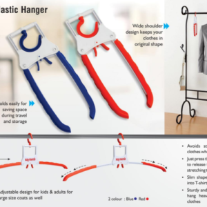 E204 – Folding Plastic hanger | Extendable arms for bigger clothes | Collapsible design
