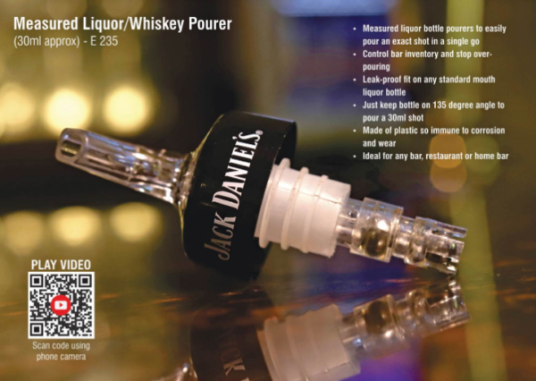 E235 – Measured Liquor/whiskey pourer (30ml approx)
