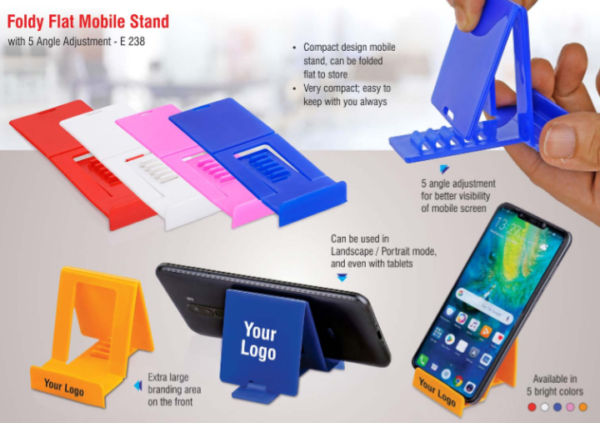 E238 – FoldyFlat mobile stand with 5 angle adjustment