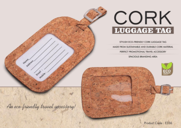 E336 – Cork Luggage tag