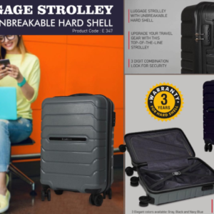 E347 – Cabin Size 20 inch Luggage Strolley with Unbreakable Hard Shell | High quality wheels