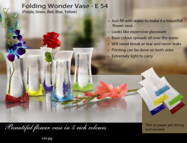 E54 – Folding Wonder Vase (Unbreakable, Leakproof, Easy to carry)
