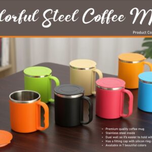 H127 – Colorful SS coffee mug (with box)