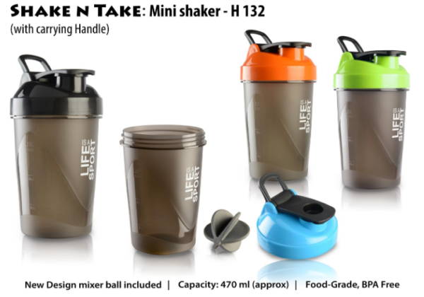 H132 – Shake n Take: Mini shaker with Handle (with box)
