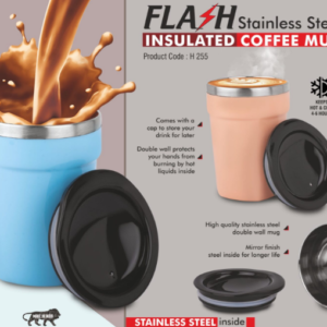 H255 – Flash Insulated : Stainless Steel Coffee mug with temperature retention | Leak Proof | Keeps hot up to 4 hours | Capacity 350ml approx