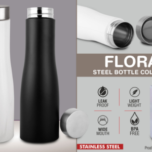 H282 – Flora Steel bottle Colored | Capacity 1L approx