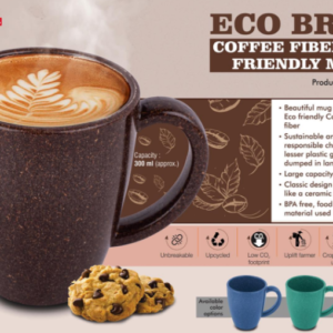 H288 – EcoBrew Mug : Coffee Fiber Eco Friendly Mug with Handle | Capacity 300ml approx