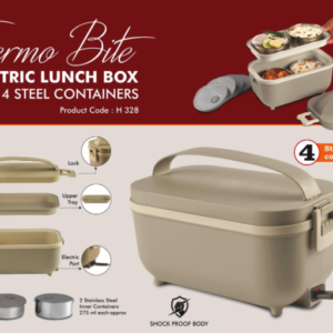 H328 – ThermoBite: Electric Lunch Box with 4 Steel Containers– Min 10 pcs