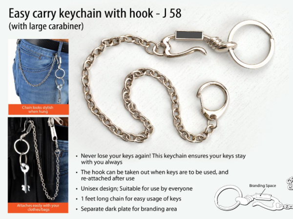 J58 – Easy carry keychain with hook