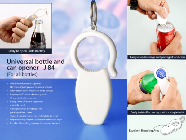 J84 – Universal bottle and can opener: For all bottles