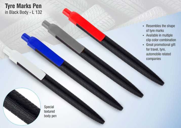 L132 – Tyre marks pen in black body
