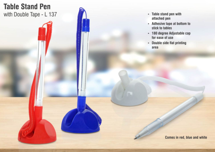 L137 – Table stand Pen with double tape