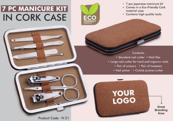 N21 – 7 pc manicure kit in Cork case