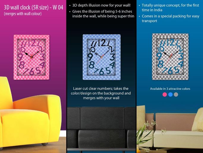 W04 – 3D wall clock (5R size)