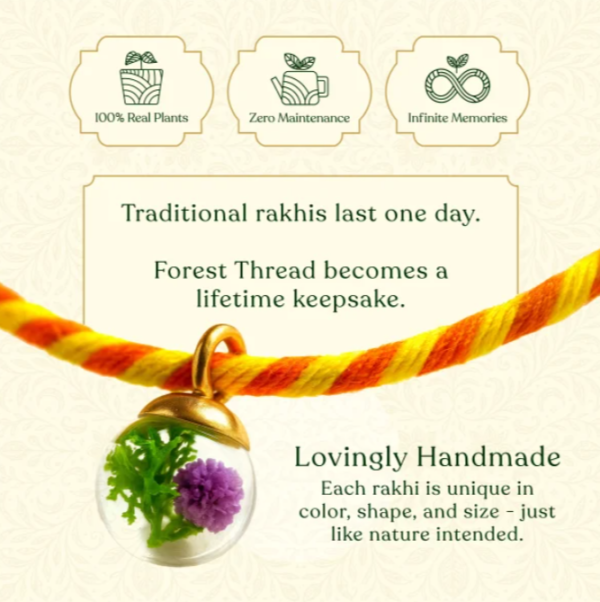 Forest Thread Rakhi Card - Mom's Charm - Image 6