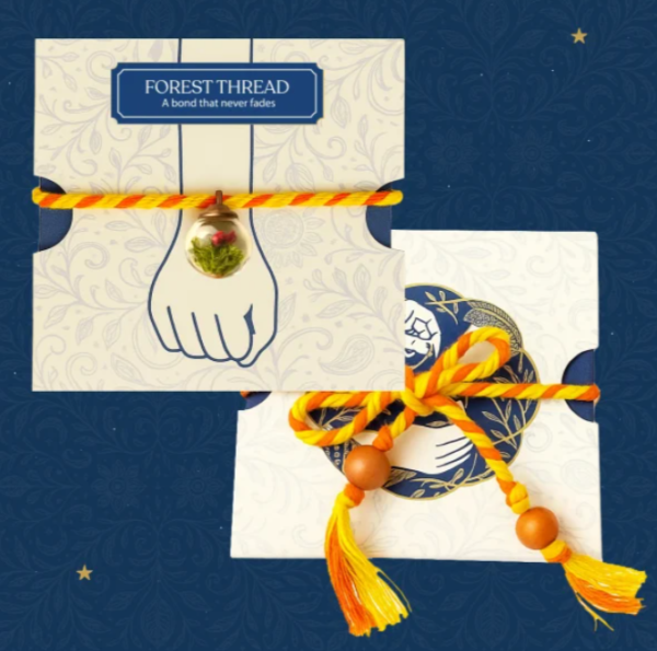 Forest Thread Rakhi Card - Mom's Charm - Image 4