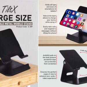 E389 – TiltX: Large size Adjustable metal mobile stand