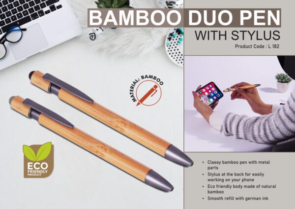 L182 – Bamboo Duo pen with stylus