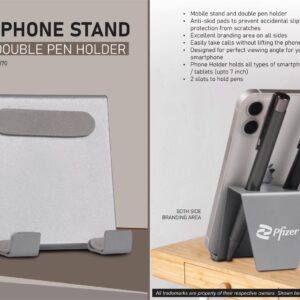 E370 – Mini mobile phone stand with double pen holder
