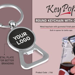 J146 – KeyPop: Round Keychain with opener
