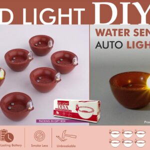 E337 – LED light diya Set of 6 | Water sensor auto light up
