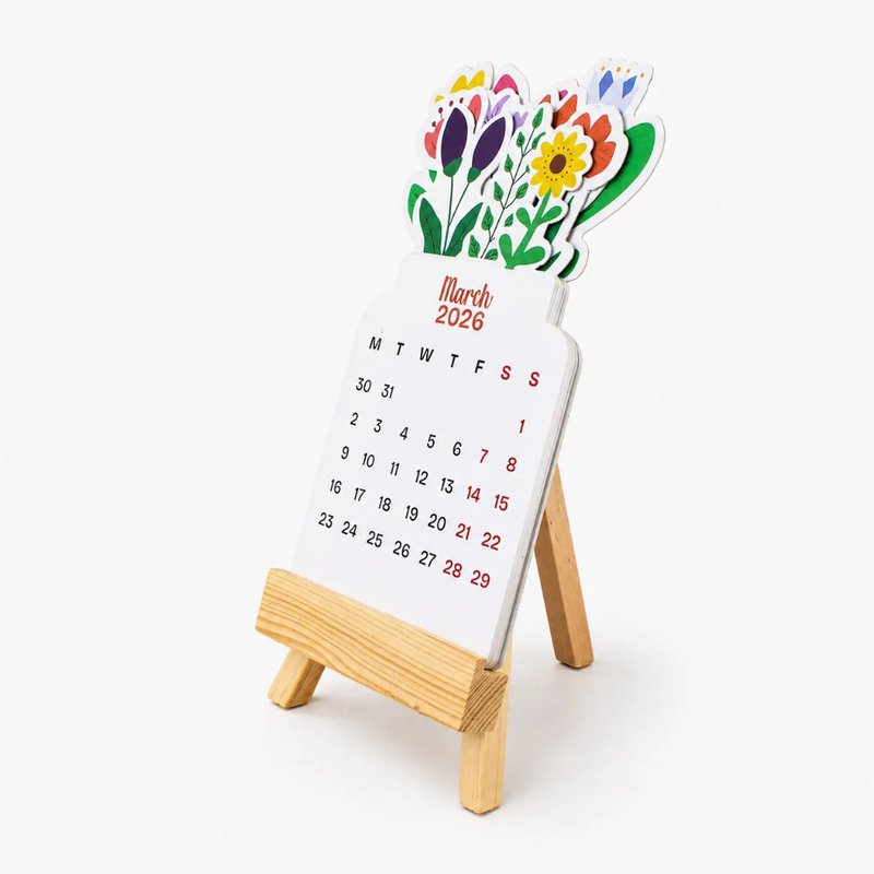 Floral Bouquet Calendar (wood) (Min. Order: 10 pcs)