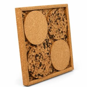 Cork Tray with 4 Coasters (8.5" x 8.5") (Min. Order: 10 pcs)