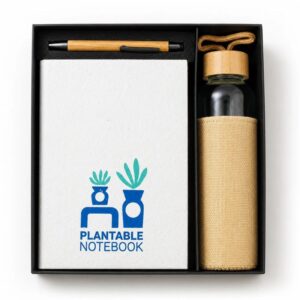 Plantable Diary & Bottle Desk Set (Min. Order: 10 pcs)
