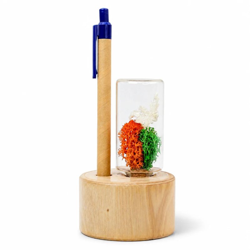 Forest Stump with Eco Click Pen - Tricolour (Min. Order: 10 pcs)