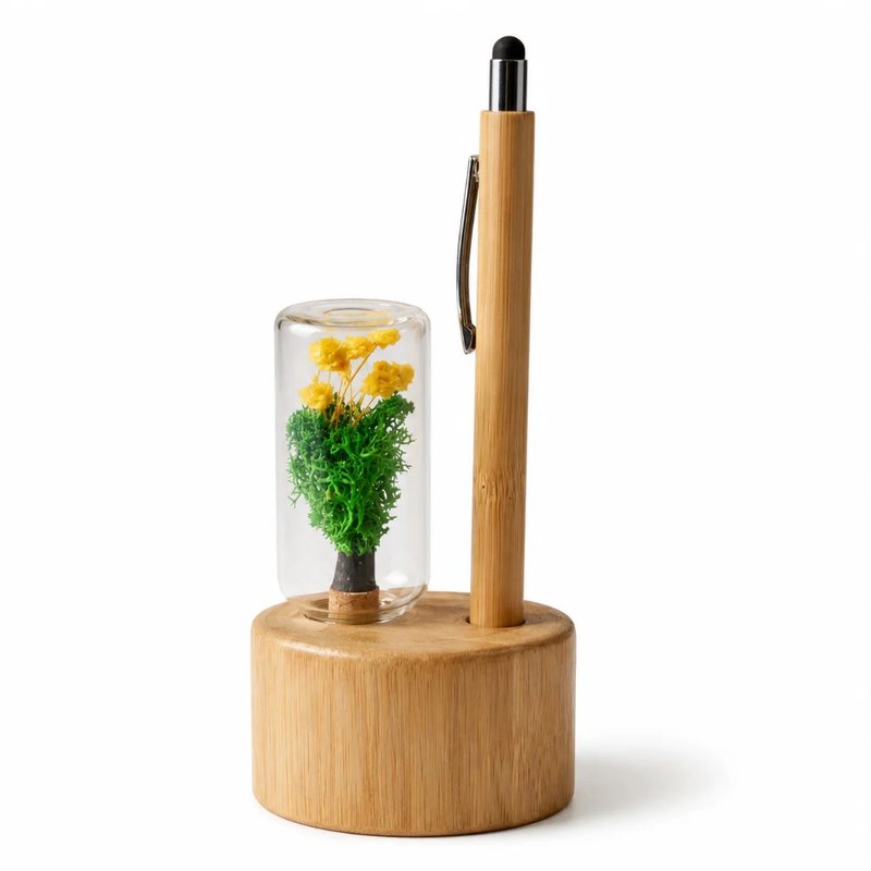 Forest Stump with Bamboo Pen (Min. Order: 10 pcs)