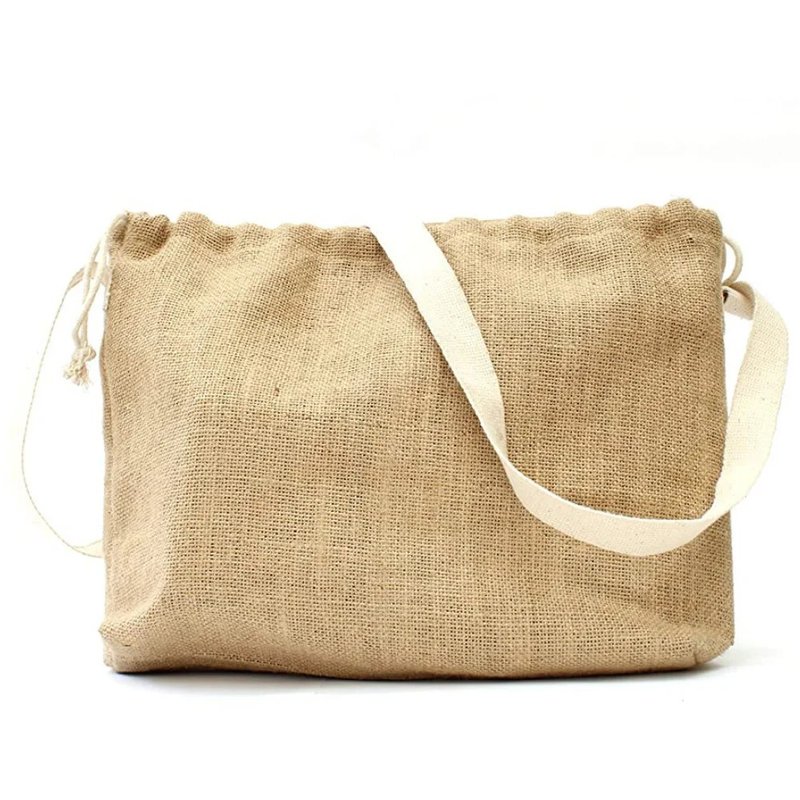Jute Sling Bag (15" x 11" x 2") (Min. Order: 10 pcs)