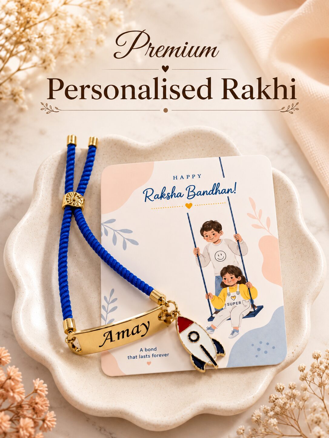 Personalised Premium Thread Rakhi